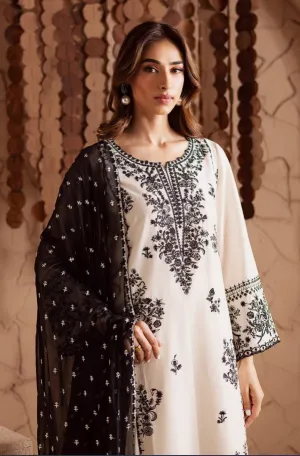 ZEENAT - 3 PC Embroidered Dress 